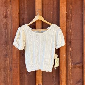 NWT Vintage Silk Cottagecore Cropped Sweater